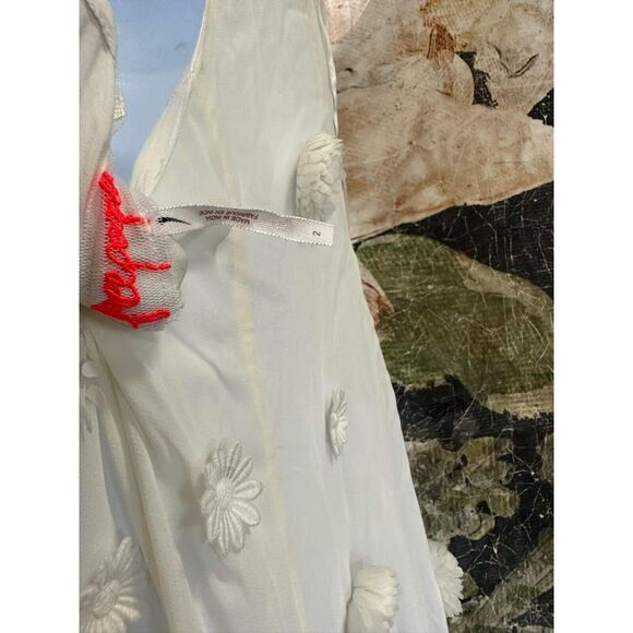 New Free People Blossom Bliss Maxi Dress white floral Size 2 - Picture 8 of 8